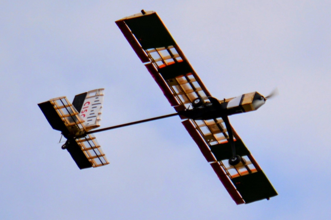DBF RC plane during manufacturing